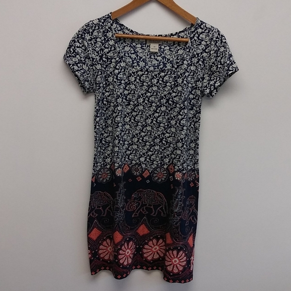 Lucky Brand 100% Cotton Elephant Dress - Picture 11 of 11